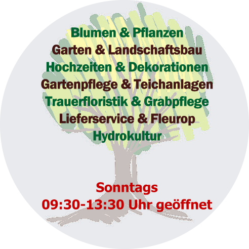 Günther Vishers Blumen Sonntags geöffnet